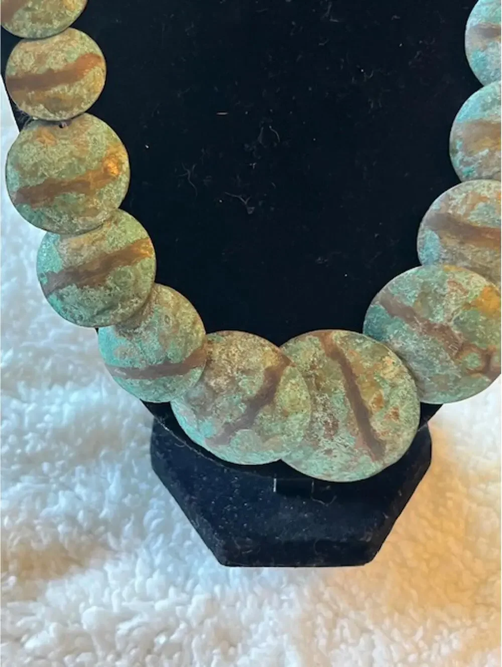 Chunky Turquoise and Brown Stone Necklace